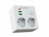 Rozgałęźnik R-20 PR 2-GNIAZDA + 2USB + USB-C biały